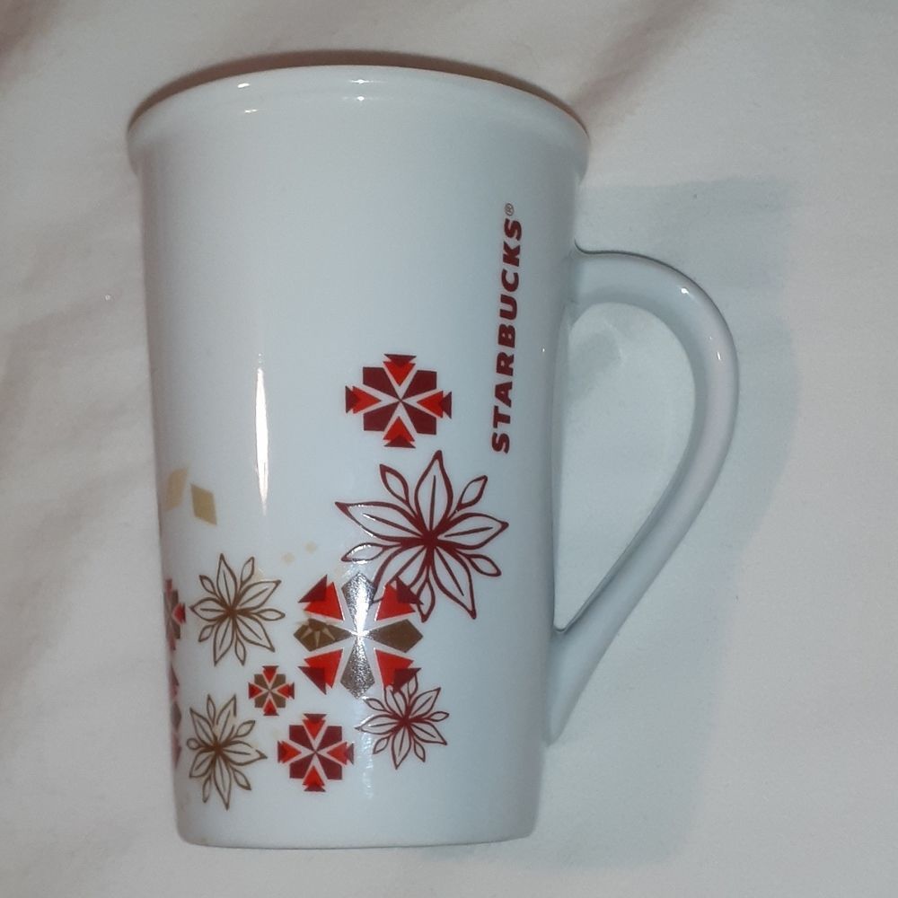 Starbucks 2013 Holiday Cup of Joy Mug Flowers Star